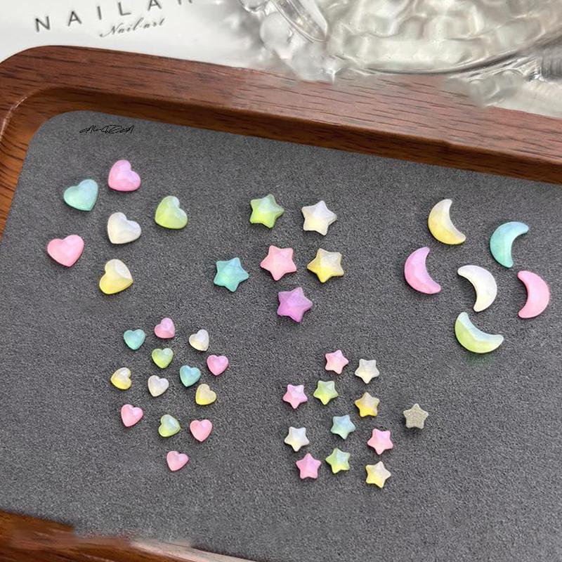 Luxury Love Star Moon Resin Crystal Nail Art Rhinestones Flatback Manicure Accesorios Supplies Decorations Charms for Nails