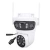 1080P Triple Lens Outdoor Security Camera 360 Deg Panoramic WiFi AI Motion Detection 2 Way Talk Waterproofing with APP
