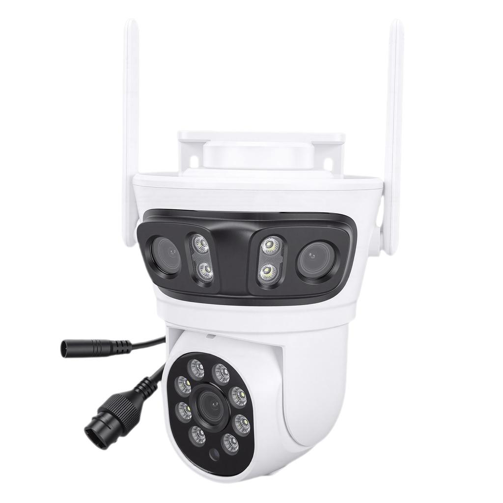 1080P Triple Lens Outdoor Security Camera 360 Deg Panoramic WiFi AI Motion Detection 2 Way Talk Waterproofing with APP