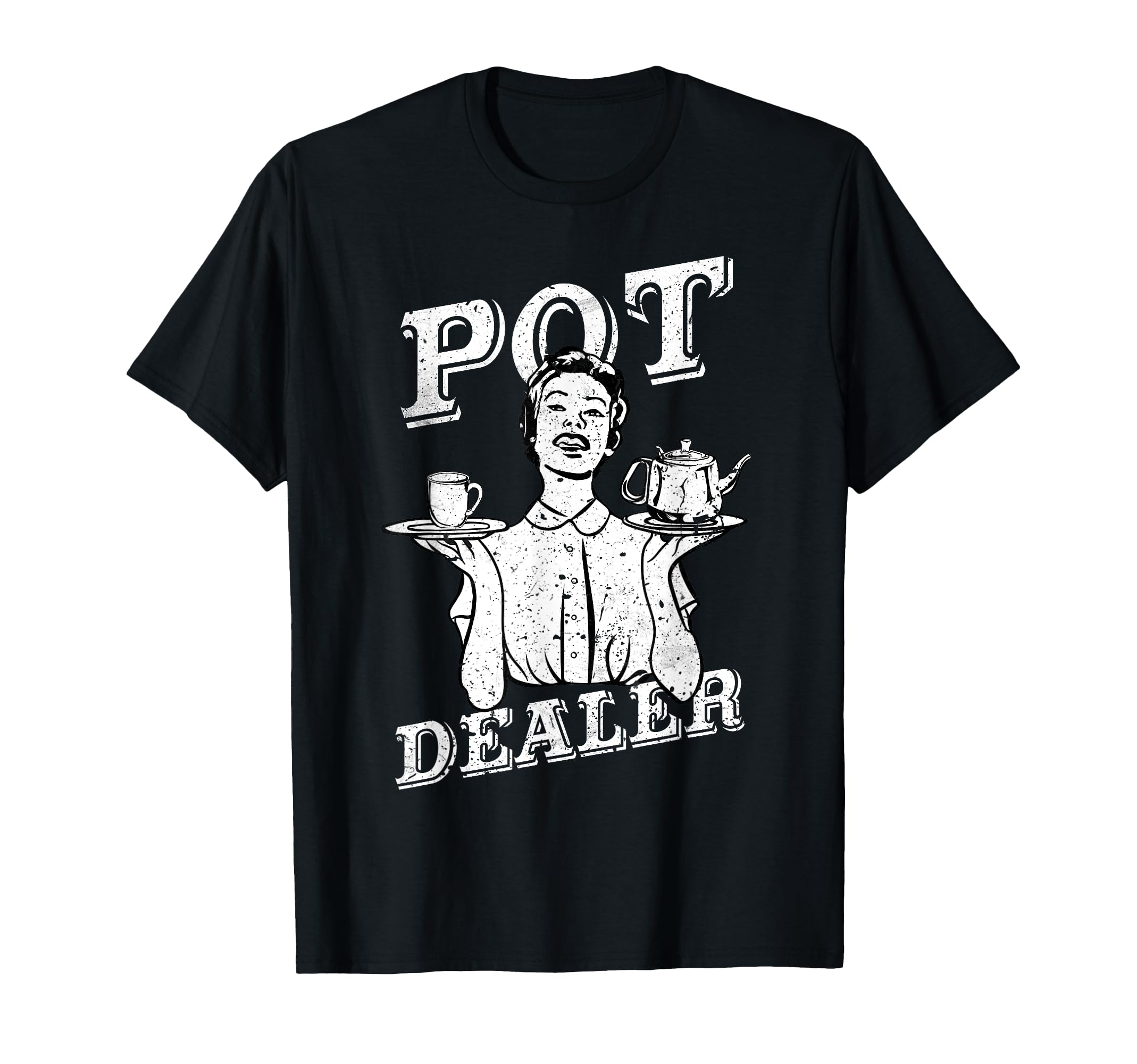 

Pot Dealer Vintage Diner Waitress Coffee Server Pot Dealer T-Shirt