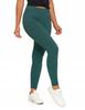 Women's Sports Leggings High Waist Ribbed Stylish MORAJ XXL/3XL green