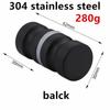 Silver/Black Shower Screen Handle Back-to-Back Shower Glass Door Knob  Small Cupboard Pulls