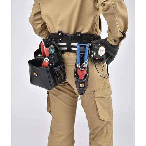 Tajima Safe System Detachable Tool Holder, 4-Hole, Water-Resistant High-Density Nylon, SFKSN-P4. Easy to attach and detach. Can be attached to a belt