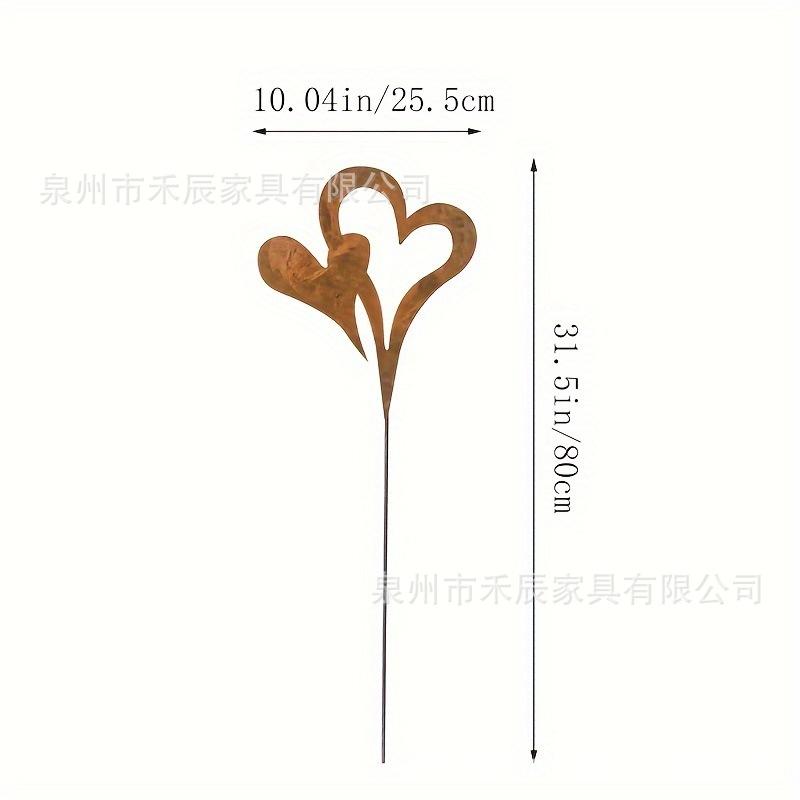 Wrought Garden Stake Decorative Outdoor Yard for Patio and
