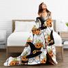 Halloween Theme Pattern Flannel Blankets Winter  Warm Soft Bedding Throws Couch Chair Pattern Bedspread Sofa Bed Cover
