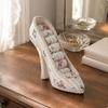 High Heel Bandhalter Stoffbezogen Schmuck-Displayständer Dekorativ Schuhförmig