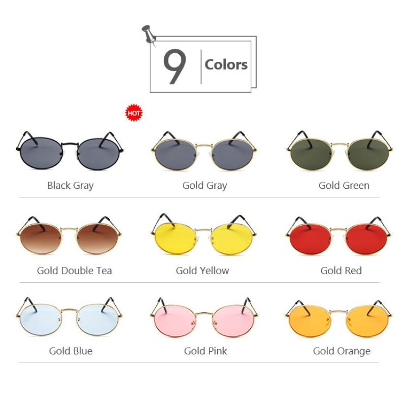 Retro Oval Sunglasses Men'S Brand Designer  Fashion Vintage Sun Glasses Women  Female Shades Glasses Uv400
