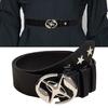 Vintage PU Belt for Women Star Buckle Belt 2000s Waistband Aesthetic Waist Belt for Teens Girl Jeans Shorts Dress Belt
