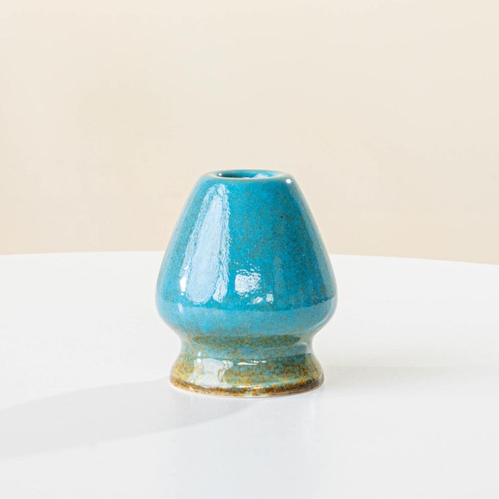 Portable Ceramic Matcha Bowl Smooth Kiln Discoloration Matcha Whisk Stand Tea Ceremony Tool for Tea Set Accessories