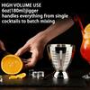 Stainless Steel Egg-shaped Jigger with Unit Markings Featuring Clear Graduations for Easy and Precise Measurement