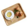 Coffee Tea Tray Wooden Serving Tray Rectangle Wooden Plate Kitchen Tray for Food Fruit Cake Snack Serving Plate Wood Tableware