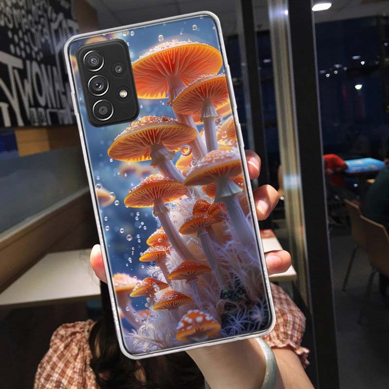Fungal Aesthetics Phone Case for Samsung A54 A57 A37 A17 A14 A15 A12 A24 A34 A55 A35 A25 A52S A07 A05S A04S A22 A32 A72 Galaxy N