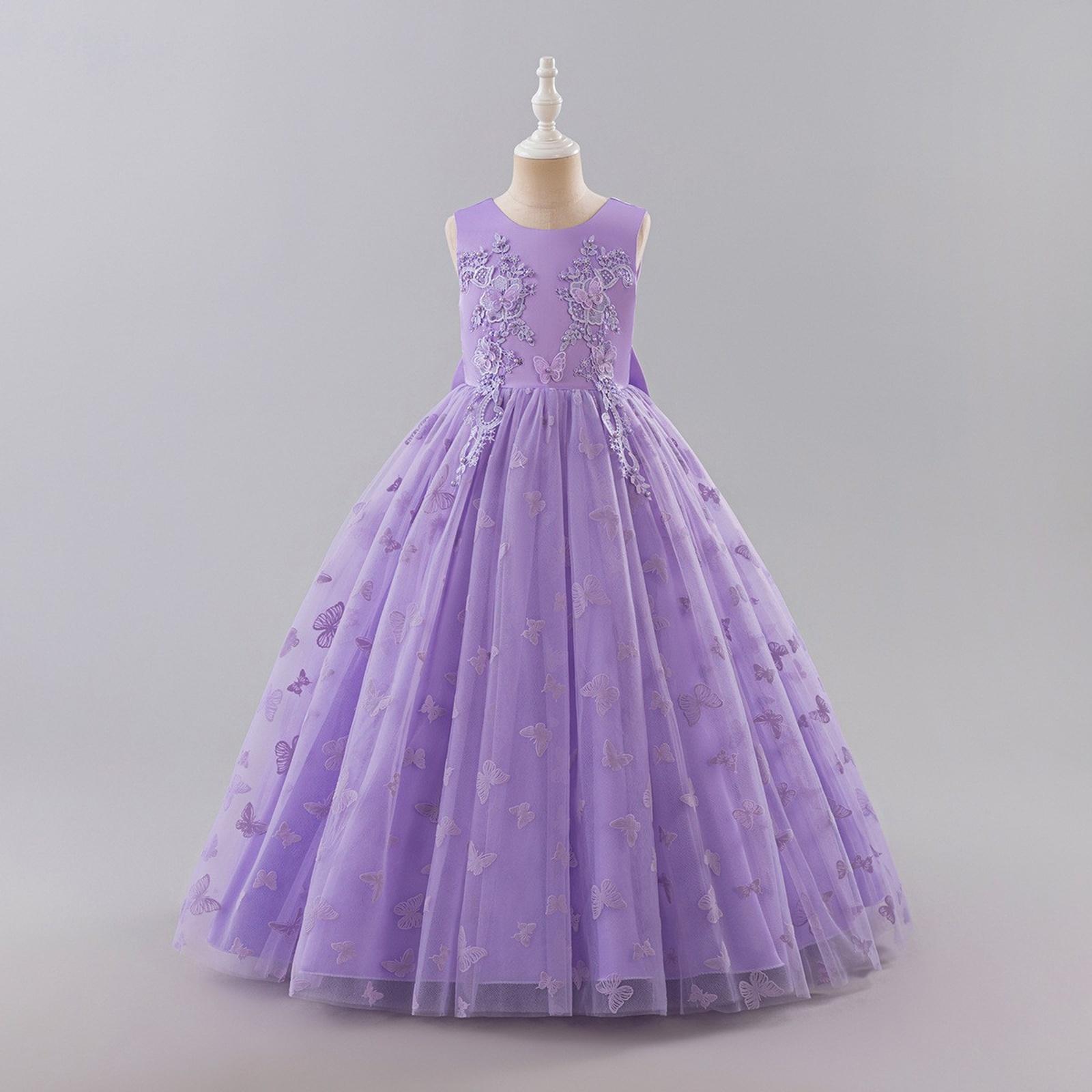 

Дівчата Принцеса Сукня для Виступу 100 світло-фіолетового кольору