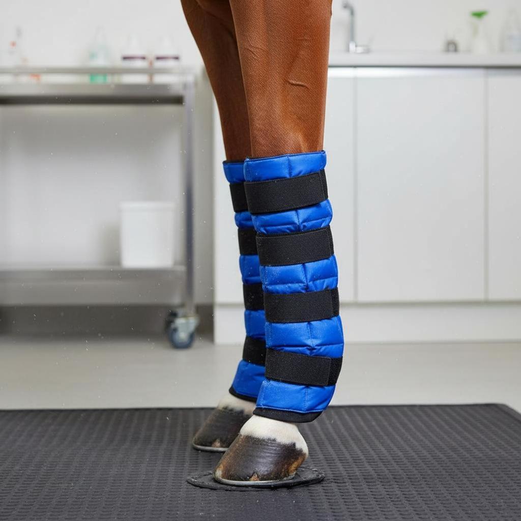 Horse Leg Cooling Shin Guards Segmented Padded Wraps Tear Resistant