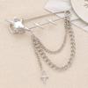 Metal Chain Tassel Chain Pin Butterfly Design Lapel Pin Chain Pendant Brooches  Wedding Party