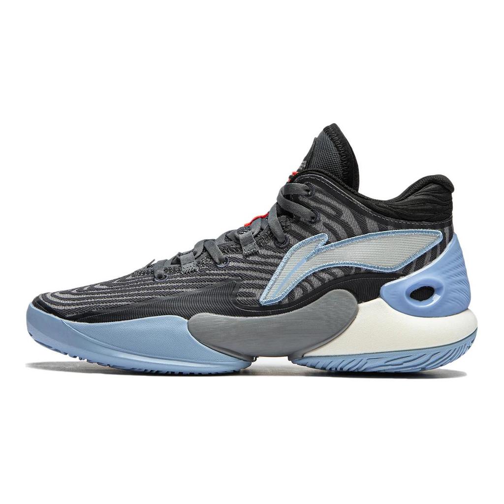 Li Ning Yushuai 18 Young Beng Technology Low Top Kids Basketball Shoes Kids Basketball Shoes Gray YKBU034-3