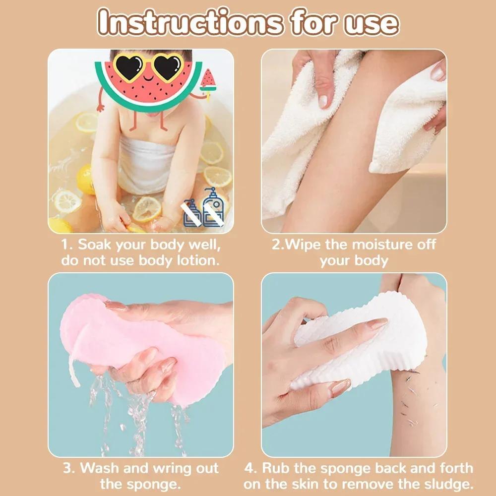 3D Sponge Bathroom Supplies Exfoliation Exfoliating Gloves Baths Brush Exfoliator Scrub Shower Products Exfoliant Foot Home