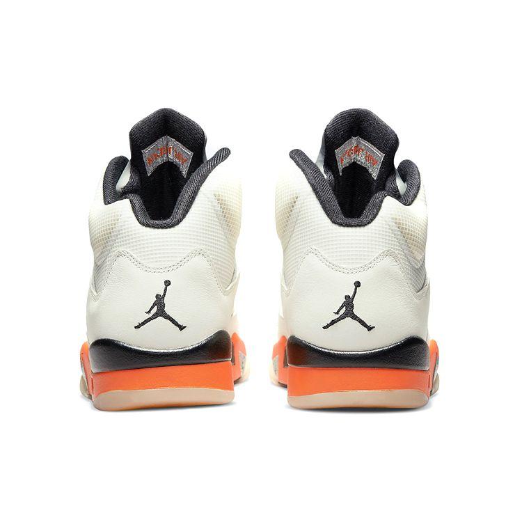 Air Jordan 5 Retro Shattered Backboard Men Sneakers White Sail Orange-Blaze DC1060-100