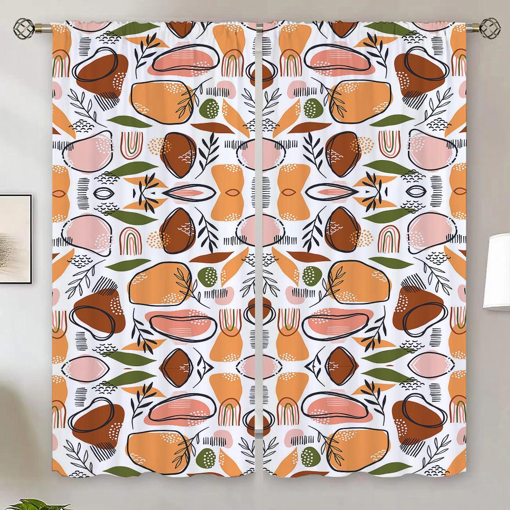 Art Pattern Luxury Curtains for Living Room On Sale Home and Decoration Blackout Curtain Tiebacks Ready Curtains Cheap Shades