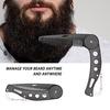 Stainless Steel Folding Comb Anti Static Beard Mustache Hairdressing Styling Comb for Men