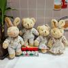 ZAKOL Cute Wear Clothes Bear Plush Toy Cartoon Rabbit Pendant Doll Keychain Backpack Car Bag Decoration Key Ring Girls Gift