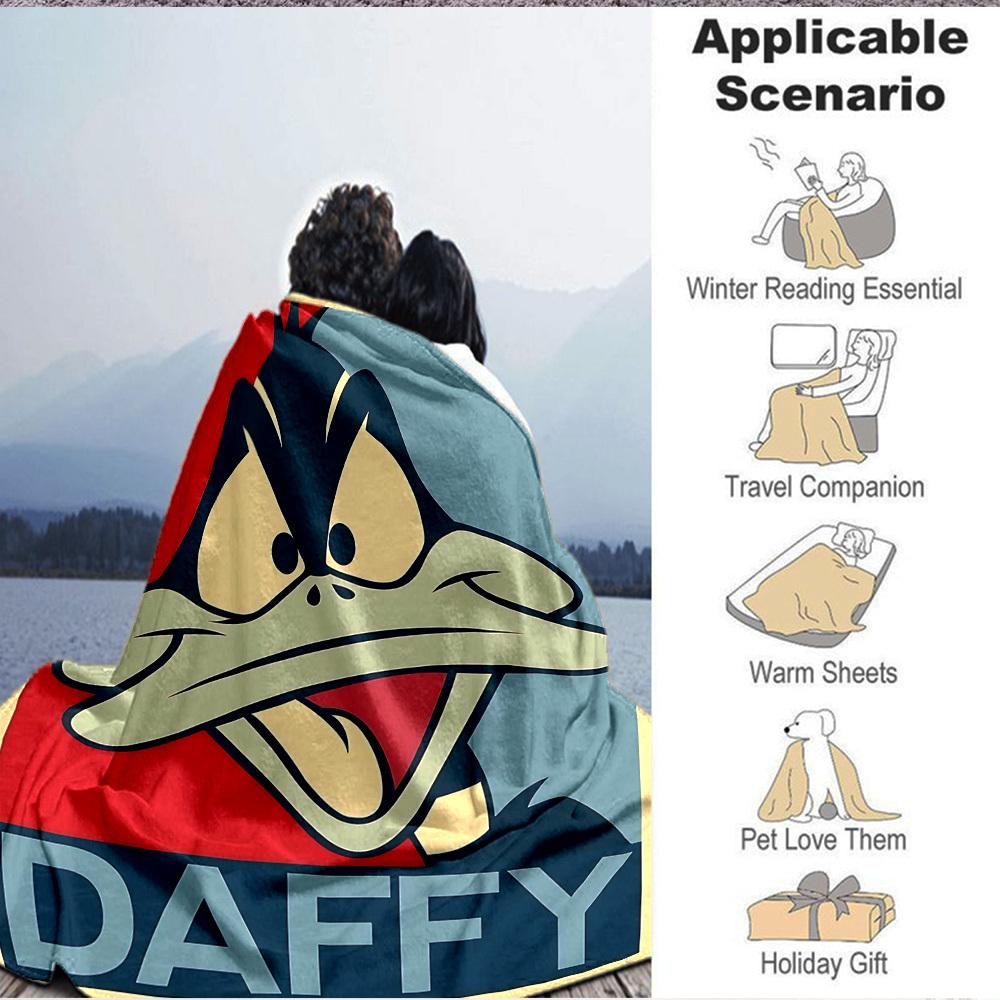 1pc Daffy Duck Blanket Polyester Fiber, All Season Comfort for Sofa, Bed, Office, Car, Camping Ideal Home Decor & Gift, Office Comfort