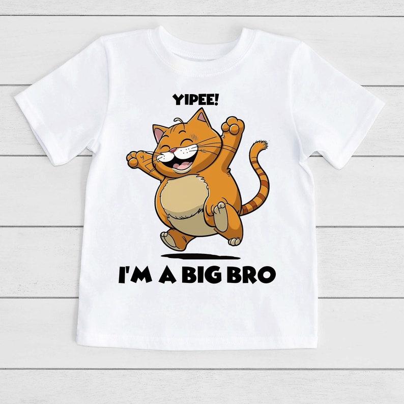 Big Brother T-Shirt with happy cat, Promoted To Big Brother Shirt, Pregnancy Announcet, I m Going To Be A Big Brother, Big Brother Gift 120