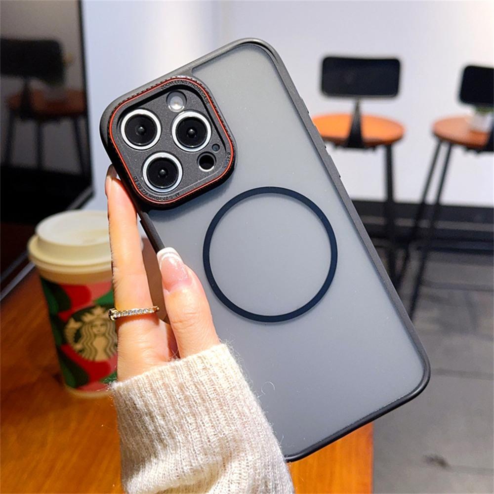 

For iPhone 15 Pro Max Case Compatible with MagSafe TPU+PC Matte Phone Back Cover A