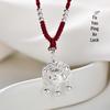 Tichiya Ethnic Style Luxury Woven Clavicle Chain Necklace In S925 Sterling Silver Women's Peace Lock Trendy Design