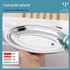 304 Stainless Steel Deep Oval Fish Plate: Thickened Egg-Shaped Dish for Steaming, BBQ & More. Ideal for Home Dining.