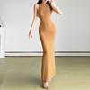 European and American Autumn New Temperament Hip-wrapped Slim-fit Sleeveless Backless High-end Slim-fit Dress Women's Clothing