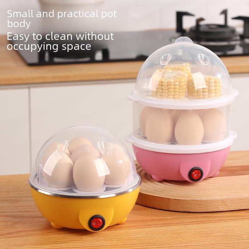 Double Layer Egg Steamer & Electric Milk Heater - Mini Breakfast Machine