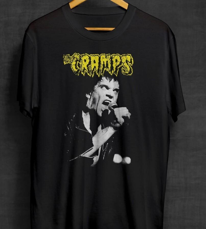 S176 - Lux Interior The Cramps Black T-Shirt, Punk Rock, Garage Rock, Band Shirt Unisex T-Shirt S