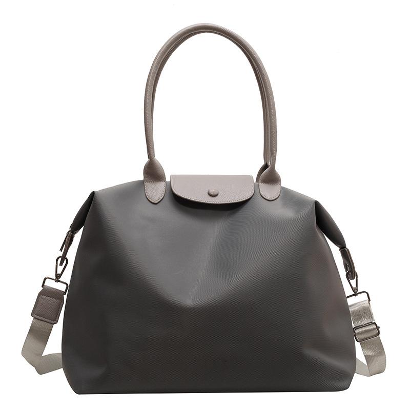 

Travel bag large capacity fitness sports portable shoulder bag high sense accommodation business trip tote bag tide серый