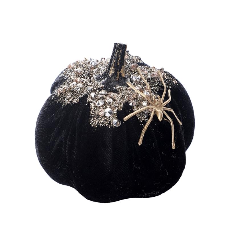 Halloween Pumpkin Decorations Decorative Pumpkins Spiders Pumpkin Figurine Sculptures Table Ornament Holiday Party Decors