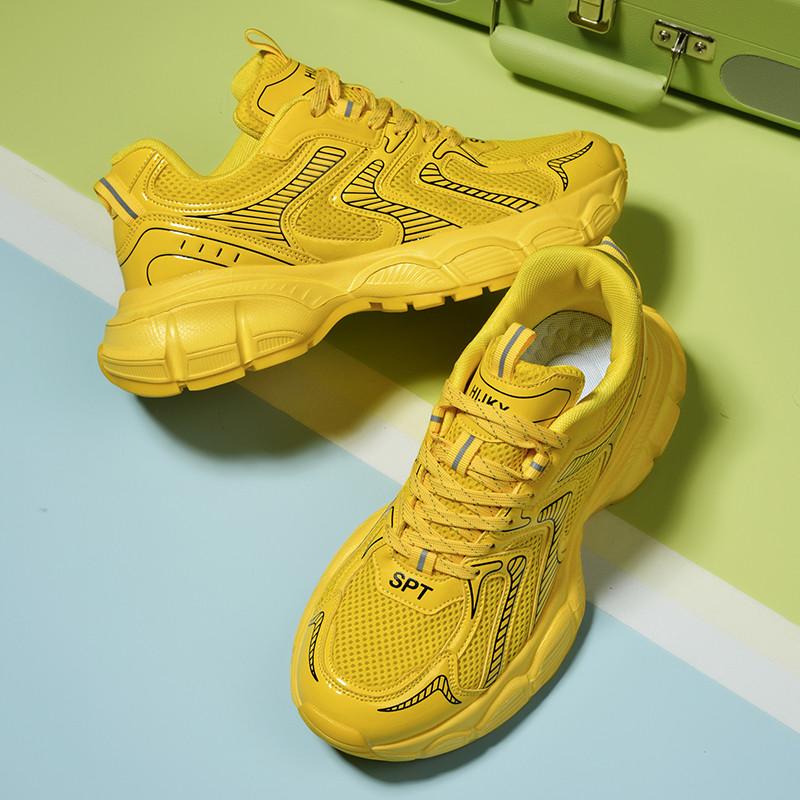 Mesh Breathable Men's Shoes Dad Shoes Thick Sole Versatile Casual Retro Sports Shoes for Men