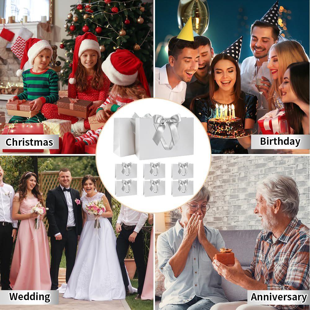 Gift Bag Set, Handheld, Large, Birthday Gift, Anniversary, Ribbon Paper Bag, Gift Bag, Luxury