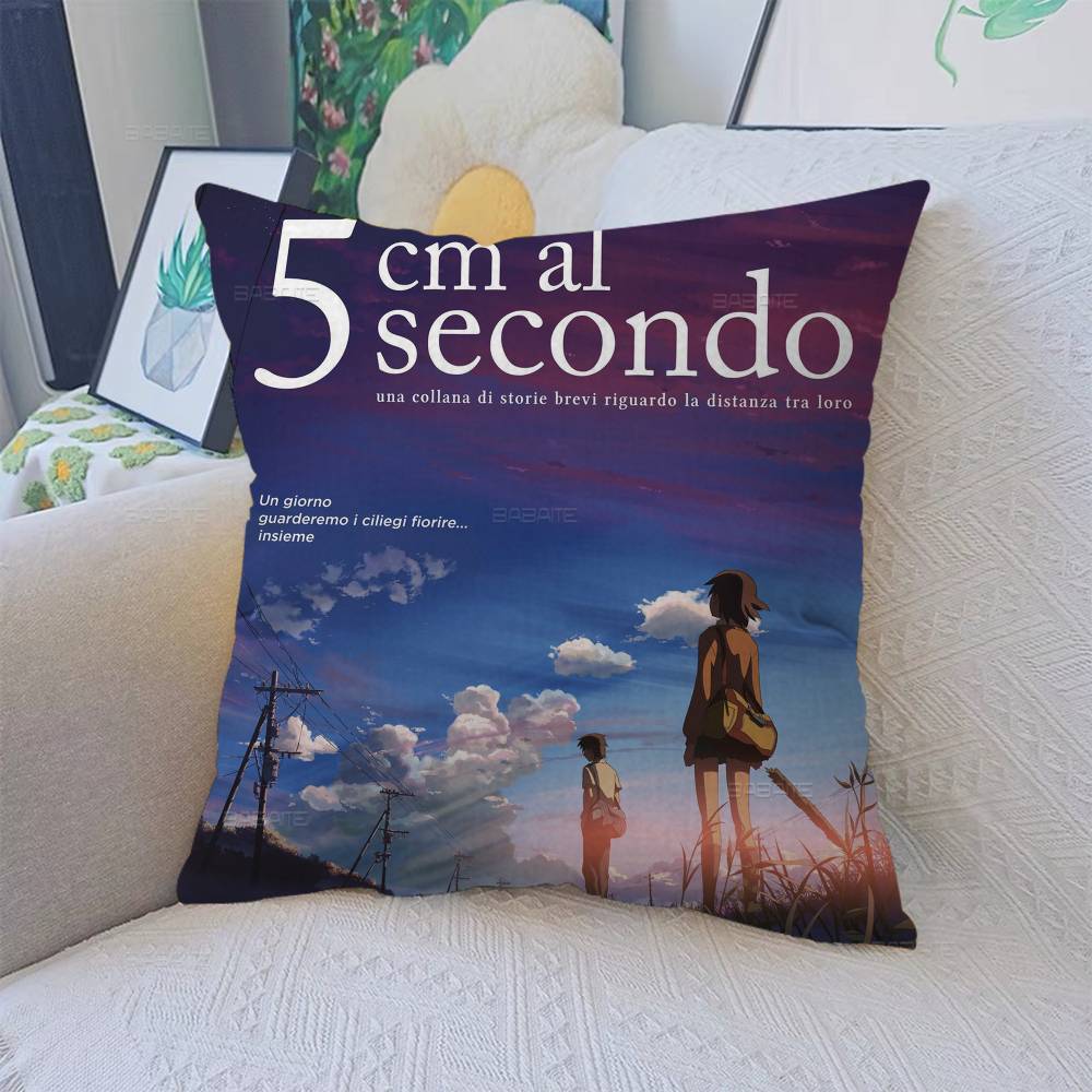 Makoto Shinkai Anime Pillow Gift Home Office Decoration Bedroom Sofa Car Cushion Cover Case 45X45