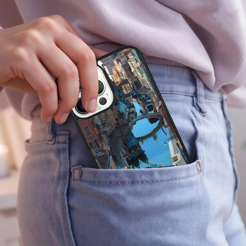 Water City Venice Italy Sunset Phone Case For iPhone 17 Air 15 16e 14 13 Pro Max Coque 12 11 Pro Max PLUS cover