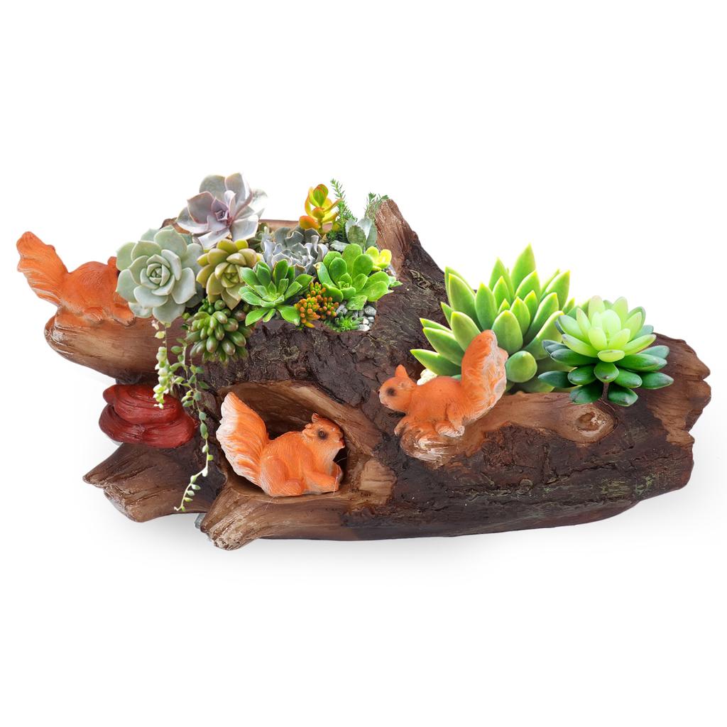 Pflanztopf Innovativ Wasserdicht Sukkulente Blume Bonsai Harz Pflanzgefäß Heimdekoration Eichhörnchen