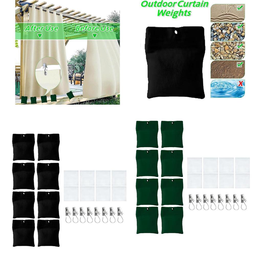 8x Outdoor Curtain Weights, Heavy Duty Wear Resistant Multi Functional with PE
