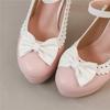 Fashion Spring Autumn Lolita Wedding Shoes For Woman Platform High Heels Mary Janes Shoes Sweet Heels Buckle Strap Dress Shoe Size34-48