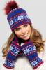 Annapolis Women' Set Hat with Snood Color Blue
