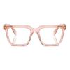 Logo Acetate Rectangular Optical Frame Women's Pink