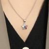 Star Colored Diamond Necklace with Ethnic Literature Style Colorful Polygonal Cat's Eye Stone Five Point Star Necklace