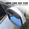 For Jeep 2pcs Car Rearview Carbon Fiber Mirror Rain Eyebrow Rainproof Compass Renegade Cherokee Wrangler JK Patriot Liberty AJW1