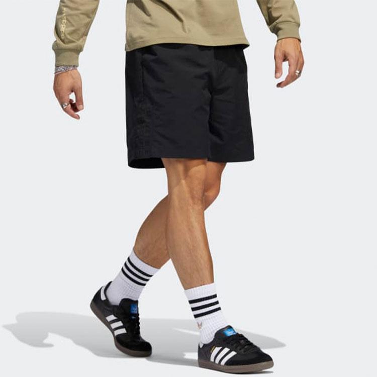 Adidas Solid Color Loose Casual Shorts Unisex Bottoms Black HA1290
