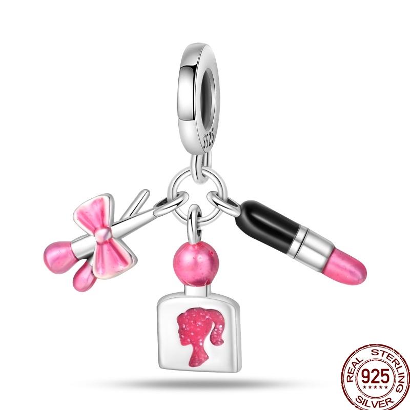 Authentic Stering copper Blue Bow Perfume Heart Charm Dancing shoes Bead Compatible With Authentic 3mm Bracelets Do It Yourself Ideal For Women Fine J