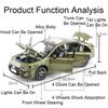 1:24 EMPOW Car Model Toy Doors Opened Shock Absorption Diecast Metal Simulation Sports Cars Sound Light Gifts for Children