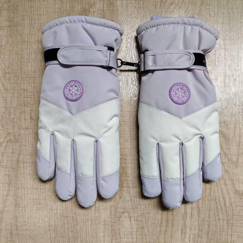 

Женские водонепроницаемые уличные лыжные перчатки . Special Purple Snowflake Touch Screen All yards